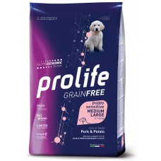 Prolife Grain Free sensitive Maiale e patate - Puppy medium large 2,5 kg